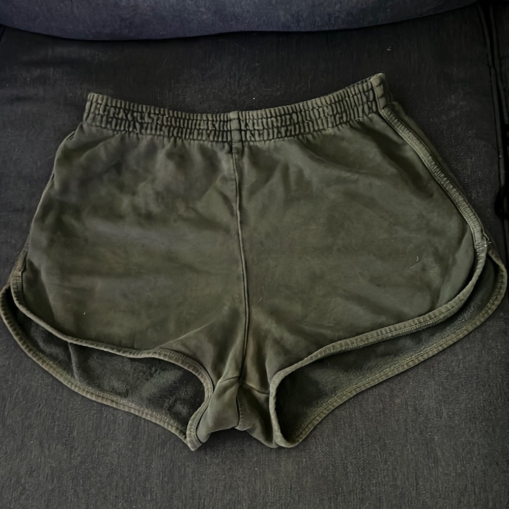 BRANDY MELVILLE dark green shorts, one size, no flaws